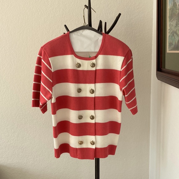 Talbots Vintage New Sweater Short Sleeve Top Size 6 - Picture 1 of 9